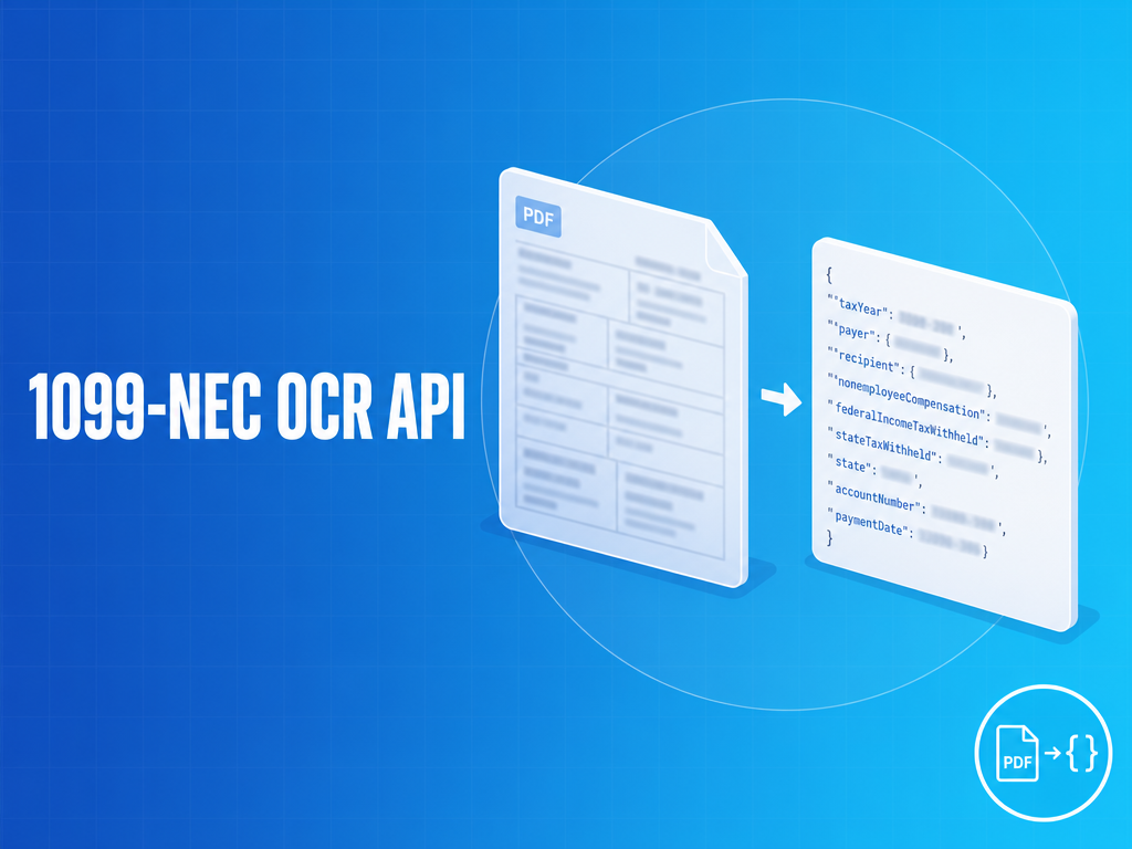 1099-NEC OCR API: Extract Contractor Payment Data from PDF to JSON